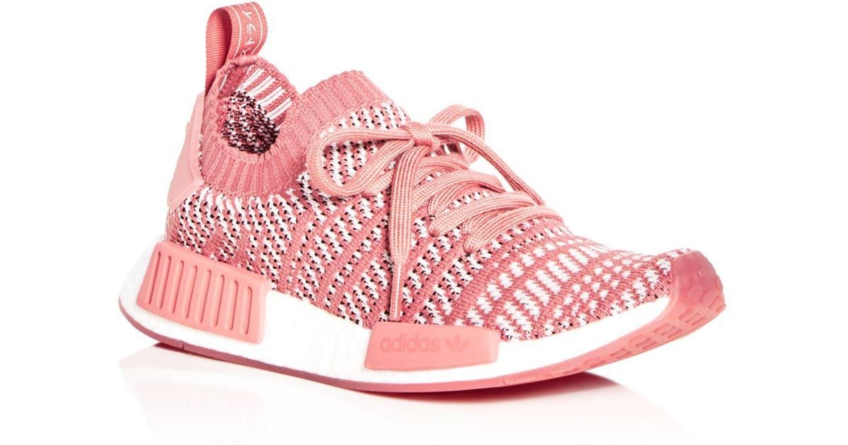 adidas Women's Nmd R1 Knit Lace Up Sneakers in Ash Pink (Pink) - Lyst