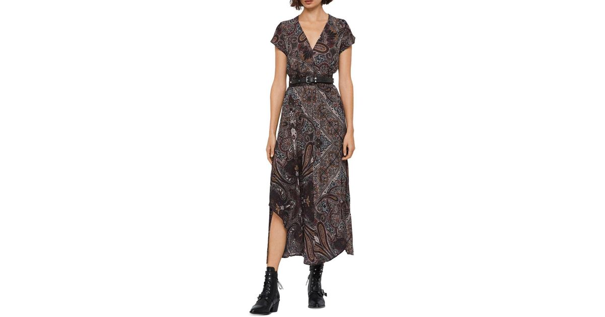 AllSaints Synthetic Leila Paisley Maxi 