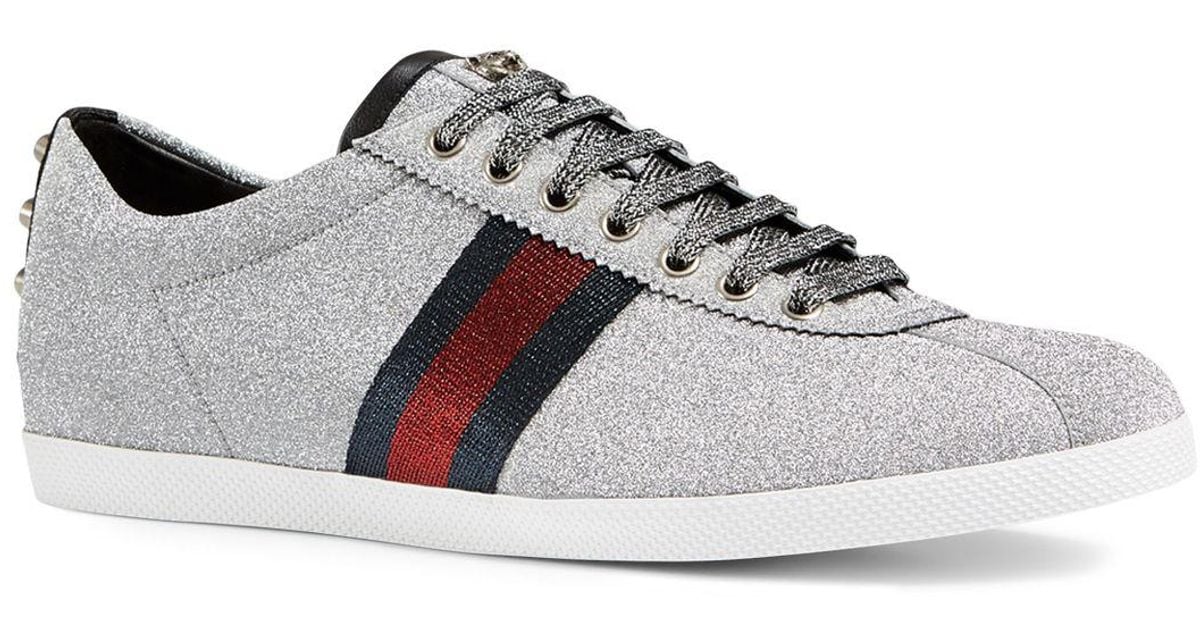 gucci bambi web metallic sneakers