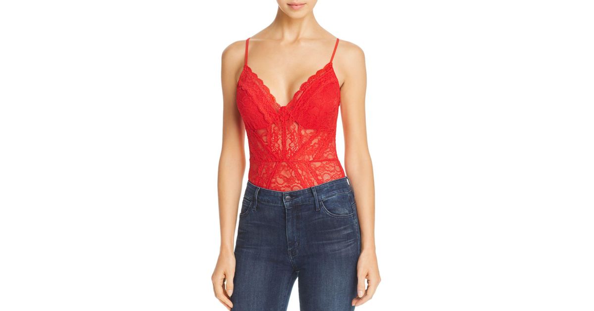 guess red bodysuit
