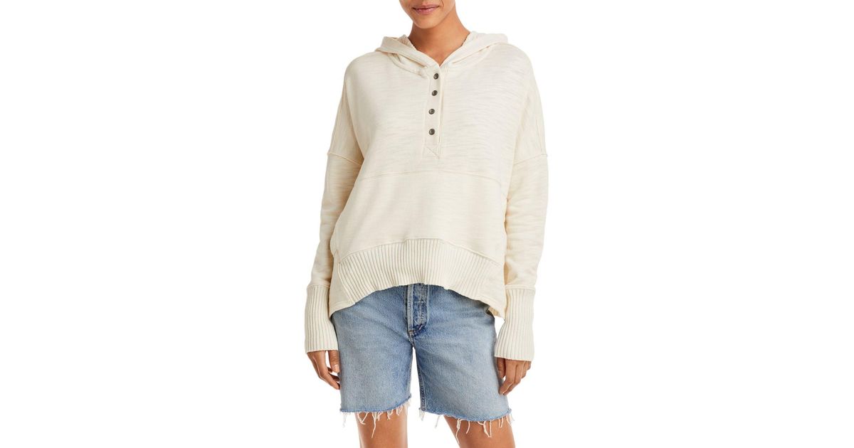 Free People Cotton Honey Dove Pullover Hoodie | Lyst