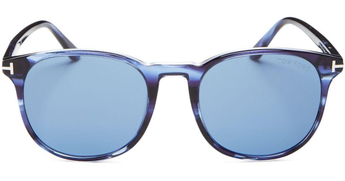 Tom Ford Ansel Round Sunglasses in Blue for Men | Lyst