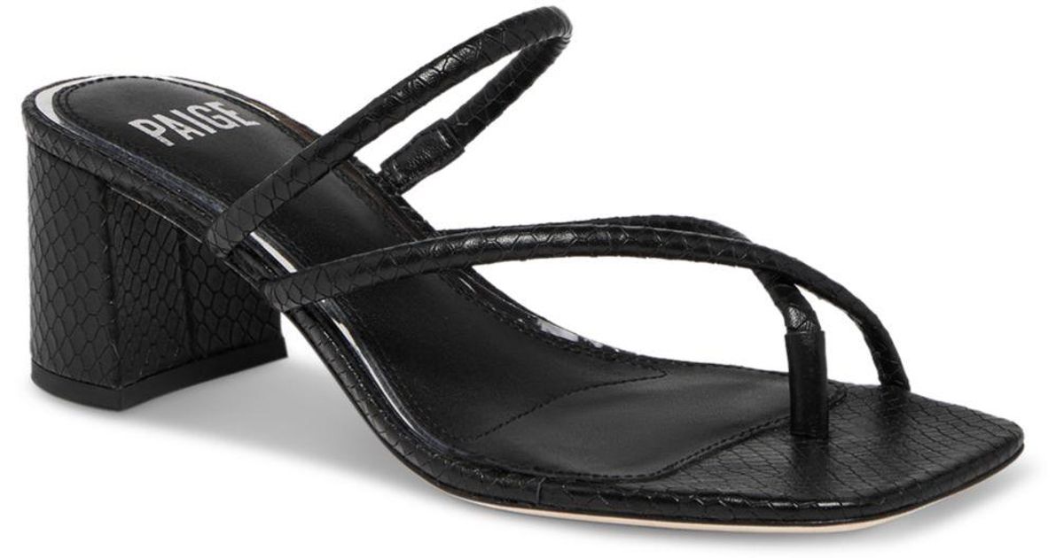 PAIGE Vanessa Strappy High Heel Sandals in Black | Lyst