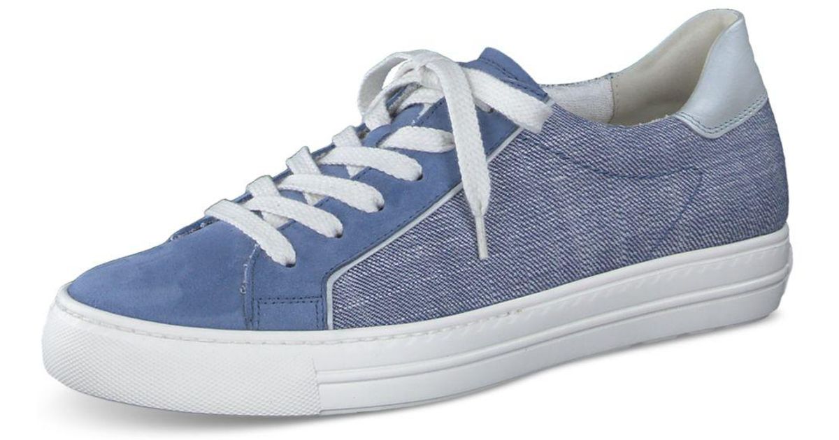Paul Green Remi Denim Inset Sneakers in Blue | Lyst