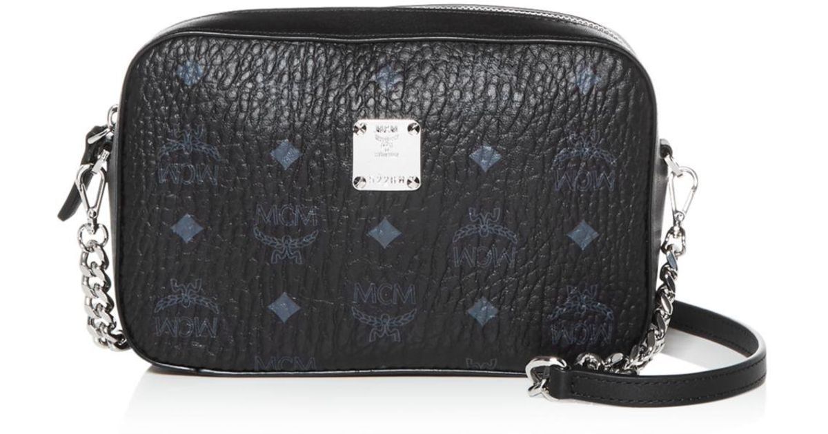 MCM Visetos Original Camera Bag in Black/Gold (Black) Lyst