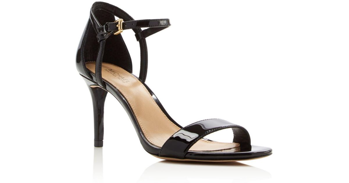 MICHAEL Michael Kors Leather Simone Ankle Strap High - Heel Sandals in ...