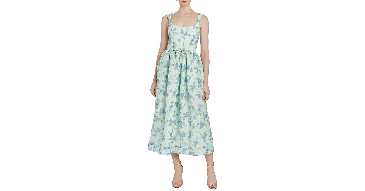 En Siason Organza Cami Midi Dress Charcoal Blue Size S main image 1
