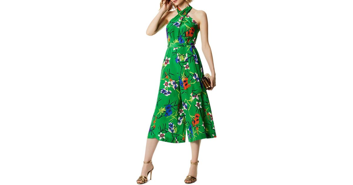 karen millen green silk dress