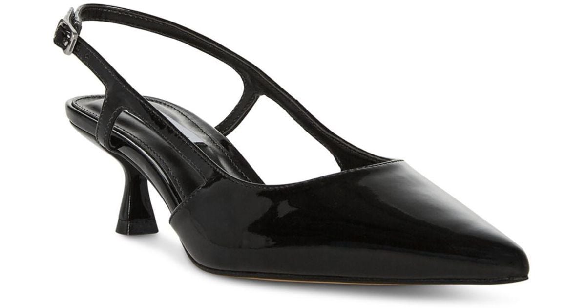 Steve Madden Legaci Pointed Toe Slingback Kitten Heel Pumps in Black Lyst