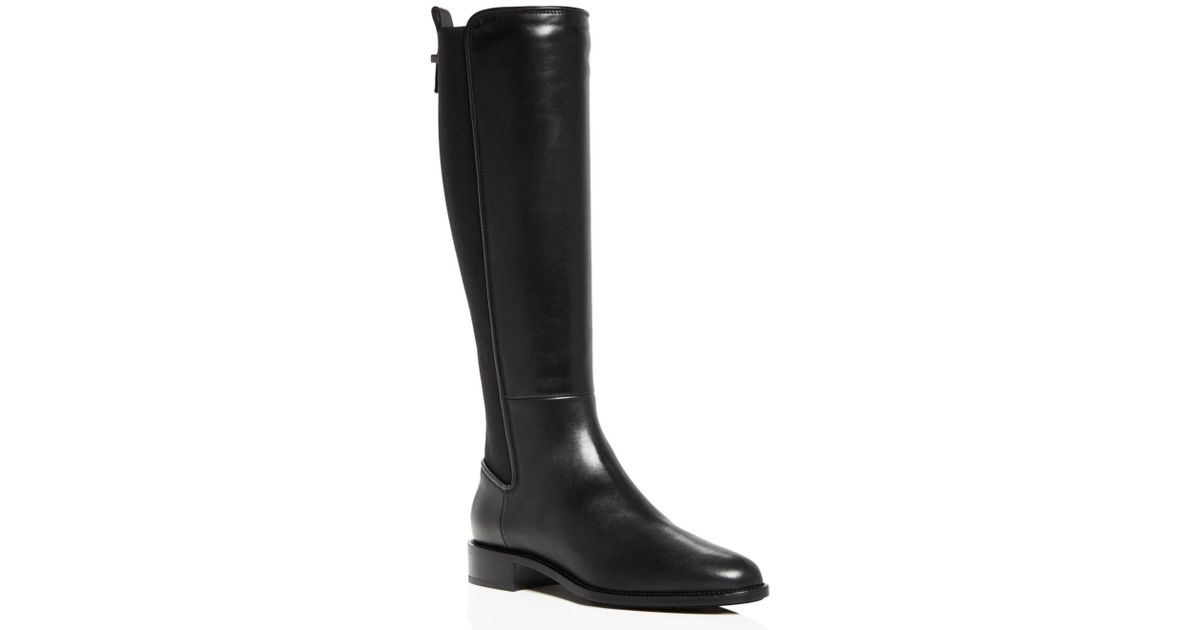 low heel womens leather riding boots