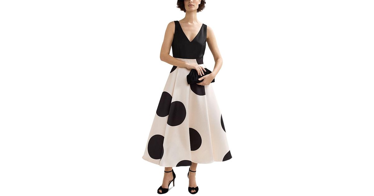 Phase Eight Delie Polka Dot Skirt Dress in Natural | Lyst