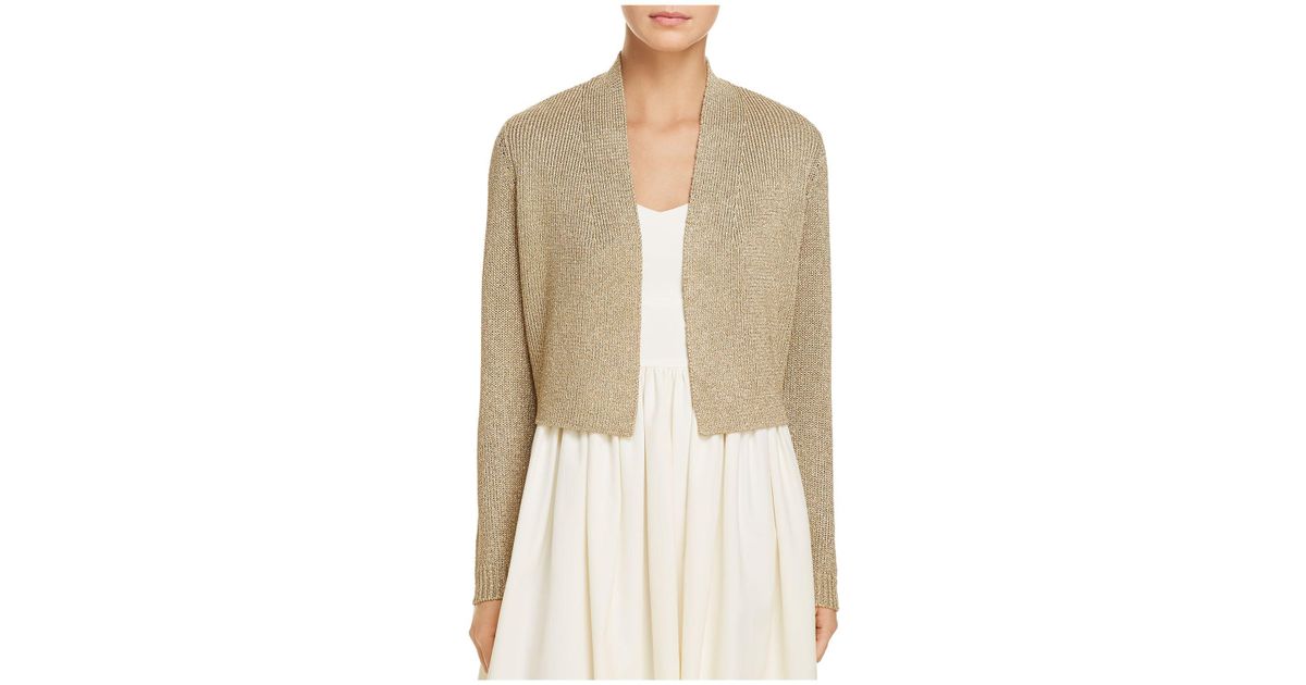 Calvin Klein Metallic Shrug Cardigan Lyst