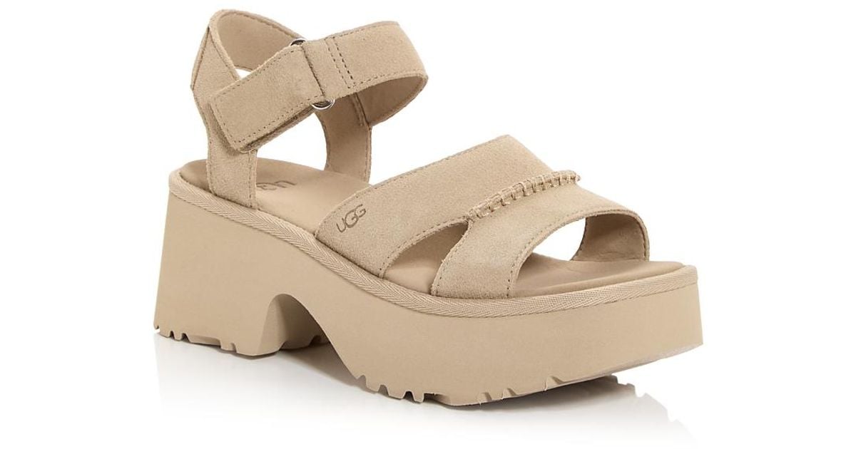 UGG New Heights Platform Sandals In Natural Lyst 