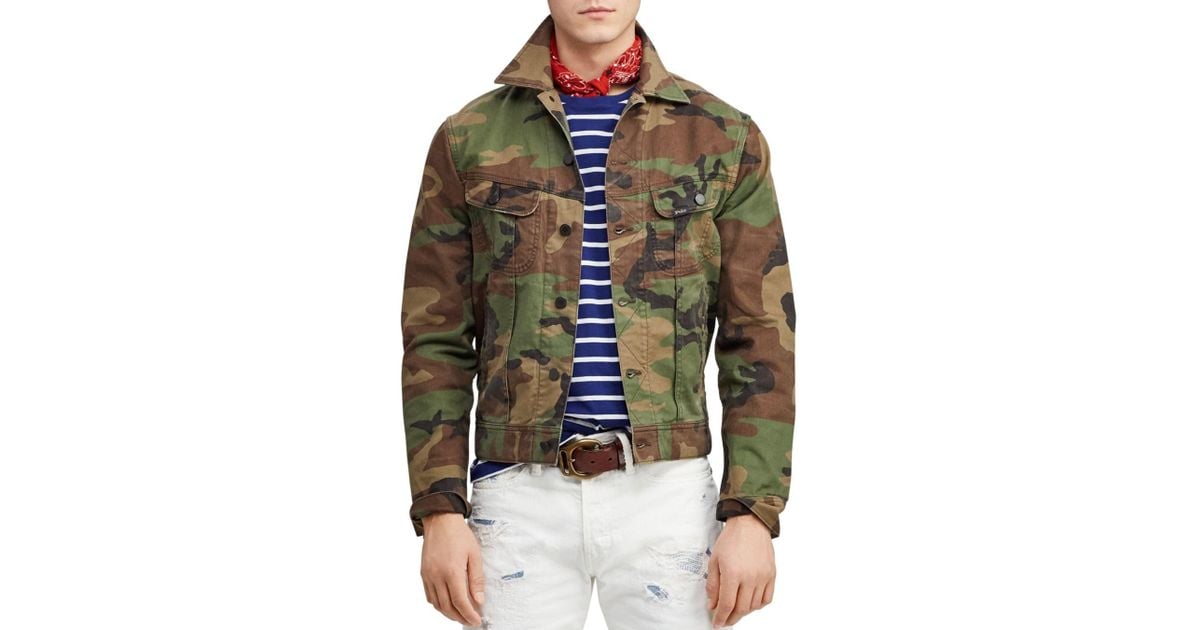 polo camo denim trucker jacket