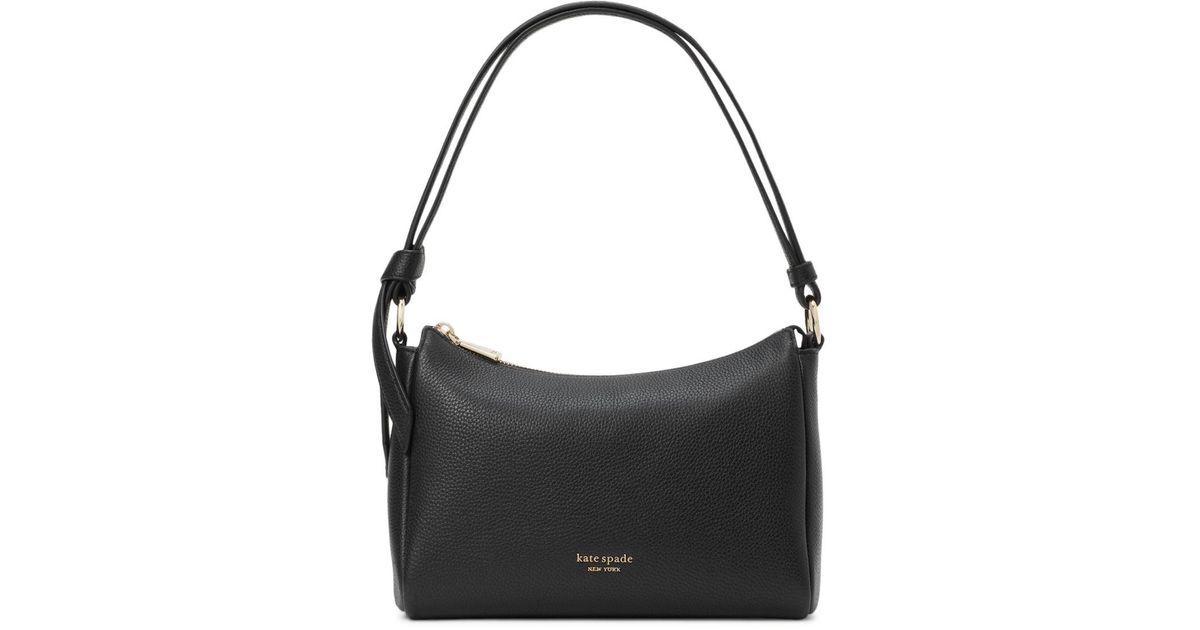 Kate Spade Knott Pebbled Leather Medium Shoulder Bag in Black Lyst