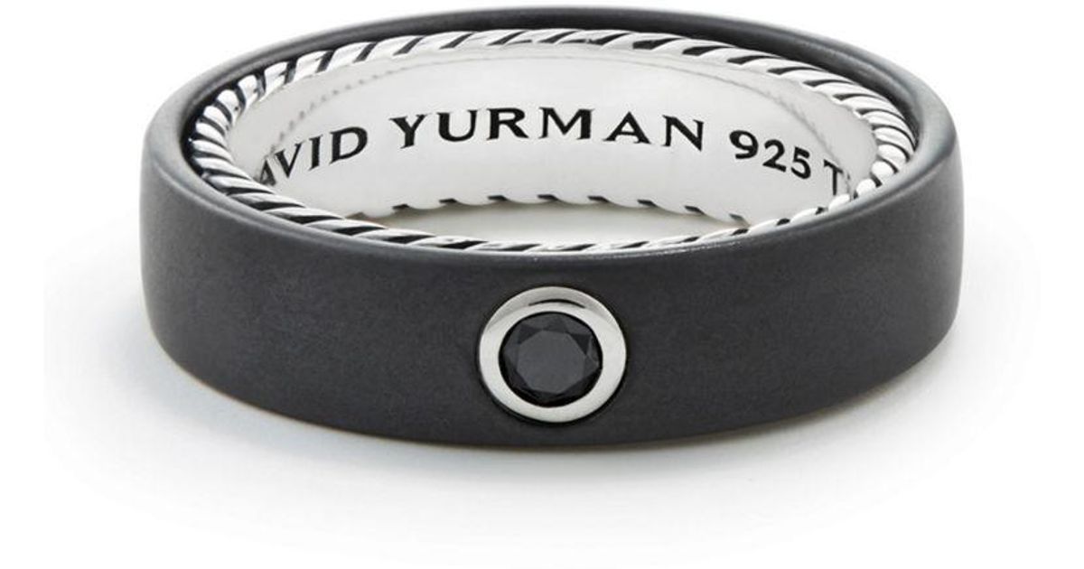 David Yurman Men's Streamline® Band Ring With Black Diamond for Men Lyst