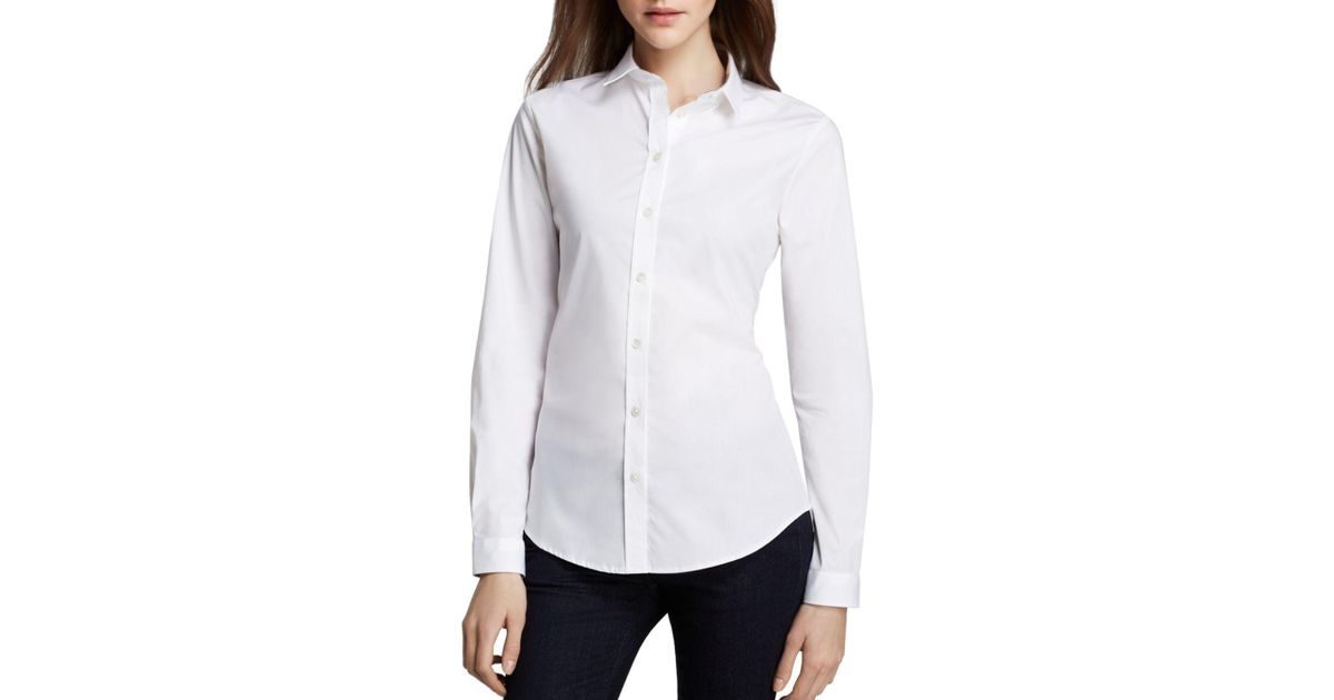 burberry white blouse