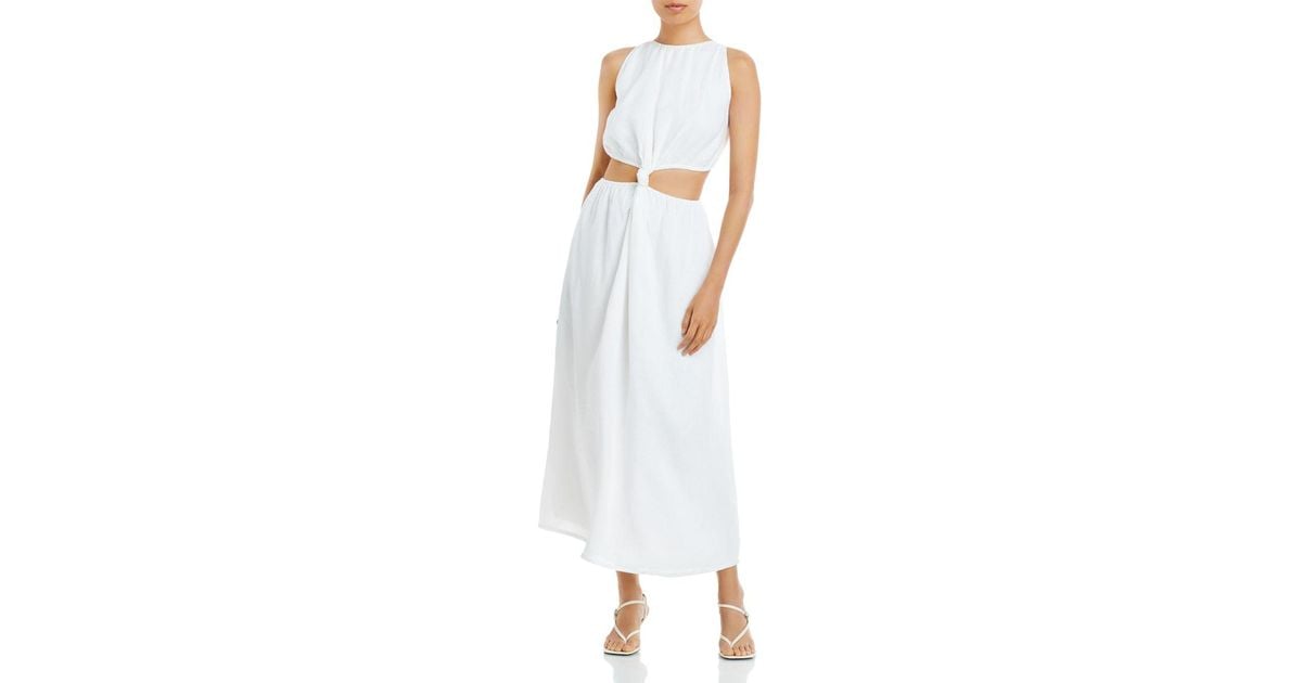 Faithfull The Brand Zeta Cutout Midi Dress in White | Lyst Canada