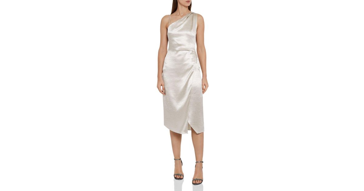 reiss positano strappy cocktail dress silver