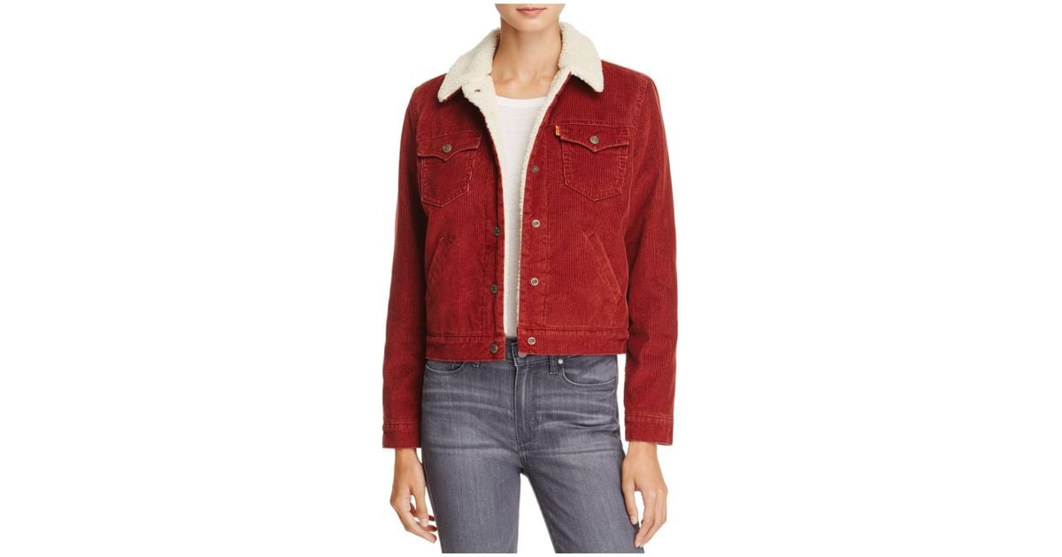 levis red sherpa jacket