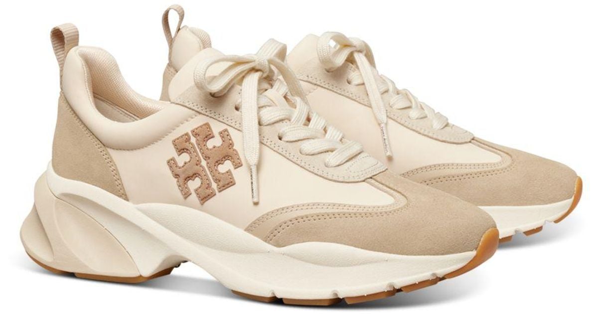 Tory Burch Leather Good Luck Trainer Sneakers - Lyst