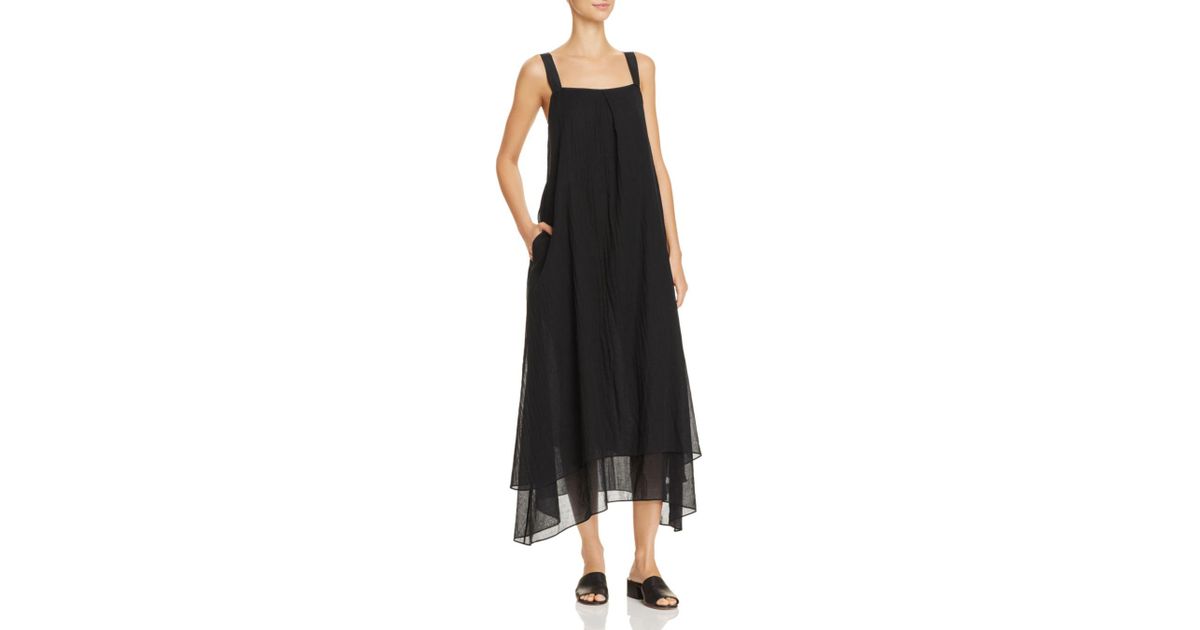 black layered maxi dress