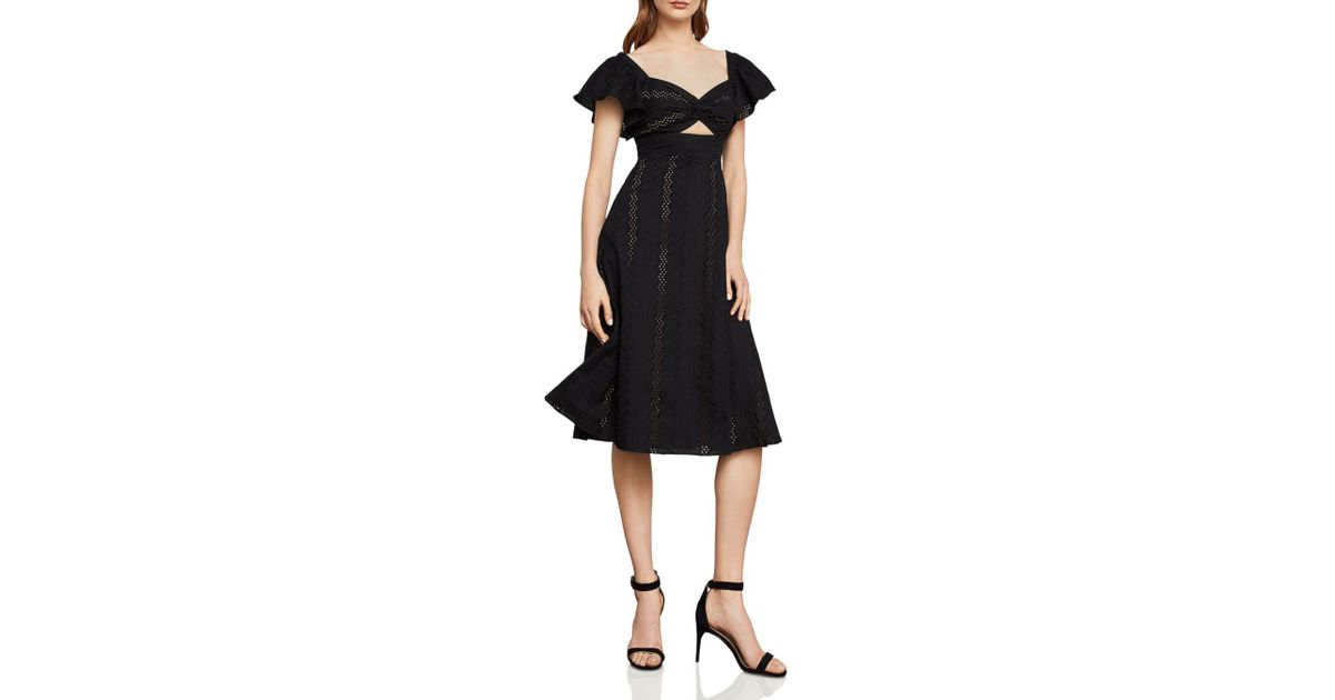 bcbg fit and flare dress