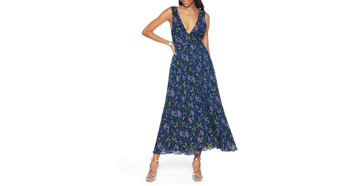 Ramy Brook Synthetic Floral Print Mallory Dress in Navy Combo (Blue) - Lyst