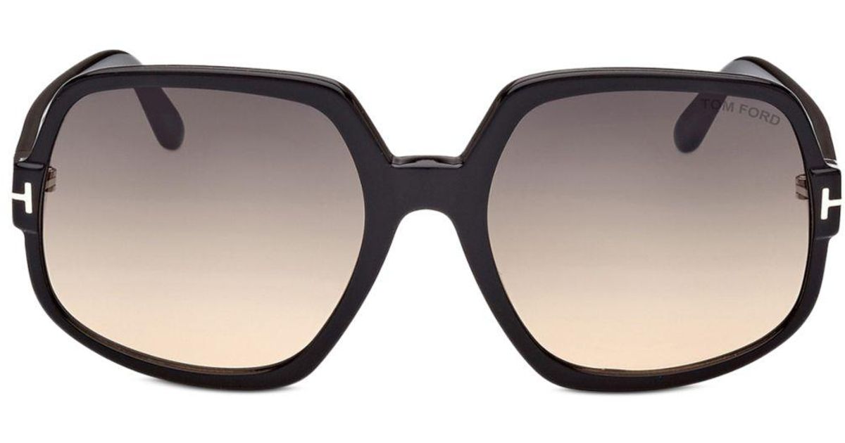 Tom Ford Delphine Geometric Sunglasses in Black | Lyst Canada