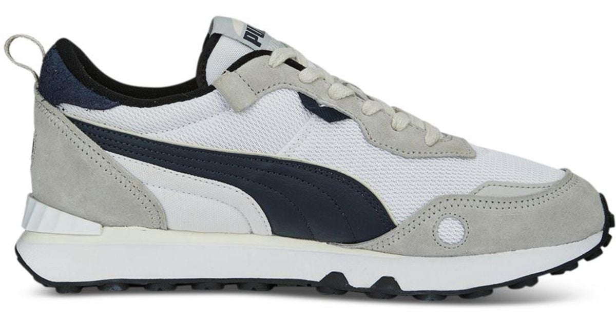 PUMA Rider Fv Retro Rewind Lace Up Sneakers in White for Men | Lyst