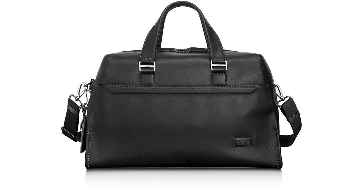 Lyst Tumi Harrison Leather Rockwell Day Duffel Bag In Black For Men