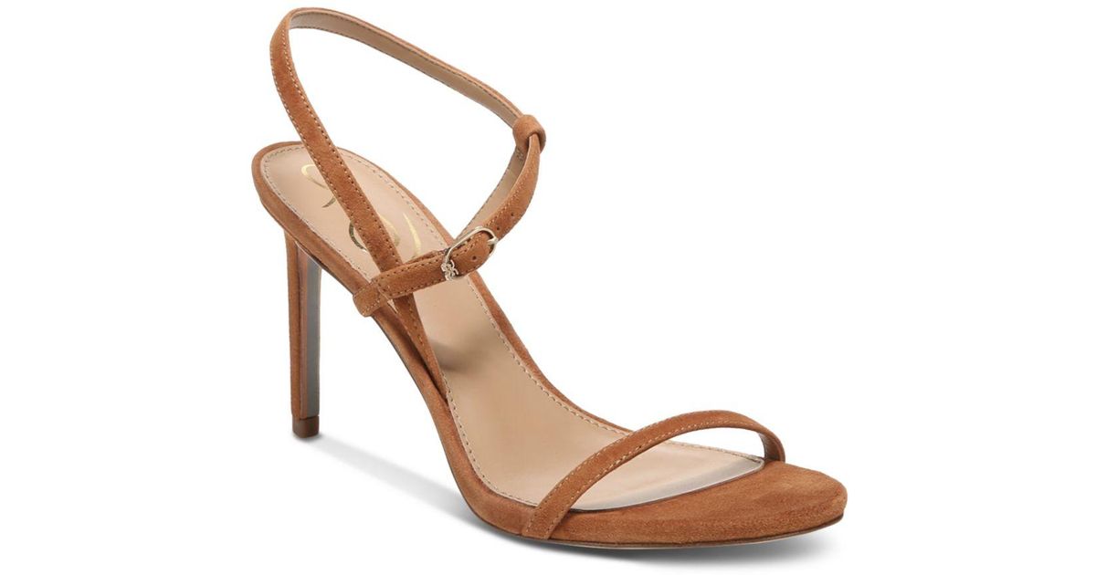 Sam Edelman Synthetic Doran Strappy High Heel Sandals in Brown | Lyst