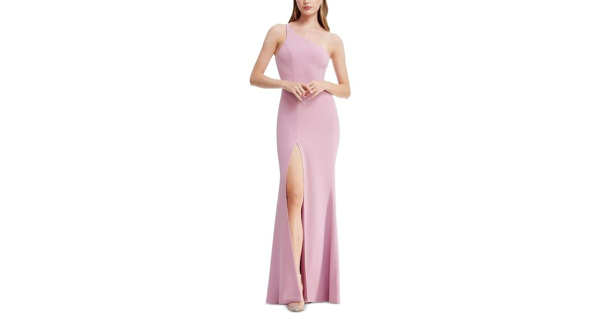 dress the population amy one shoulder crepe gown Amy Gown Dress the Population