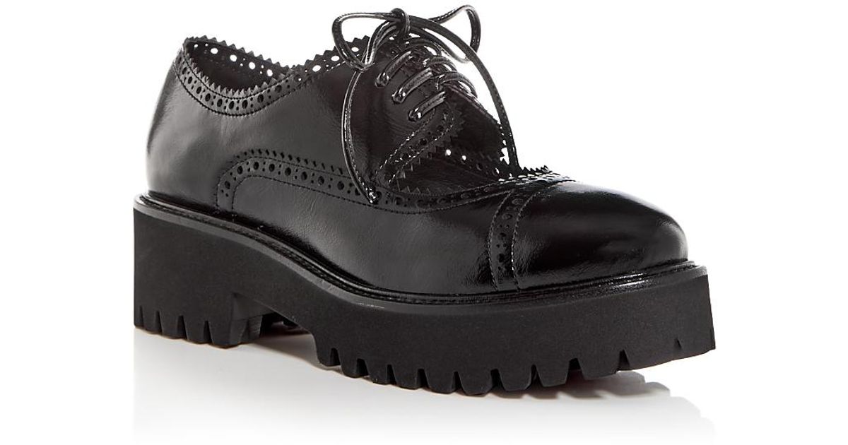 Jeffrey Campbell Realistic Brogue Oxfords in Black Lyst