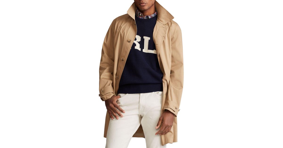 Polo Ralph Lauren Leather Twill Walking Coat for Men - Lyst