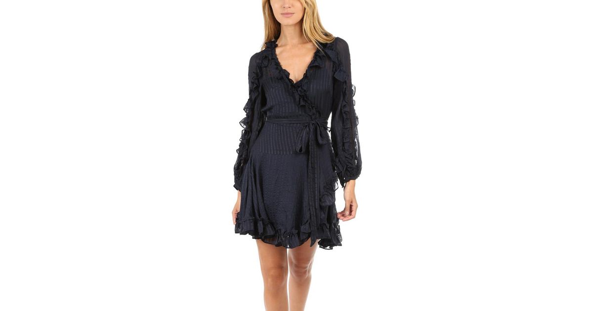 zimmermann cascade wrap dress