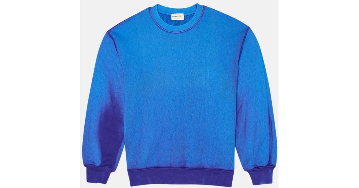 Cotton Citizen Brooklyn Oversized Crew Azure Cast in Blue Lyst UK
