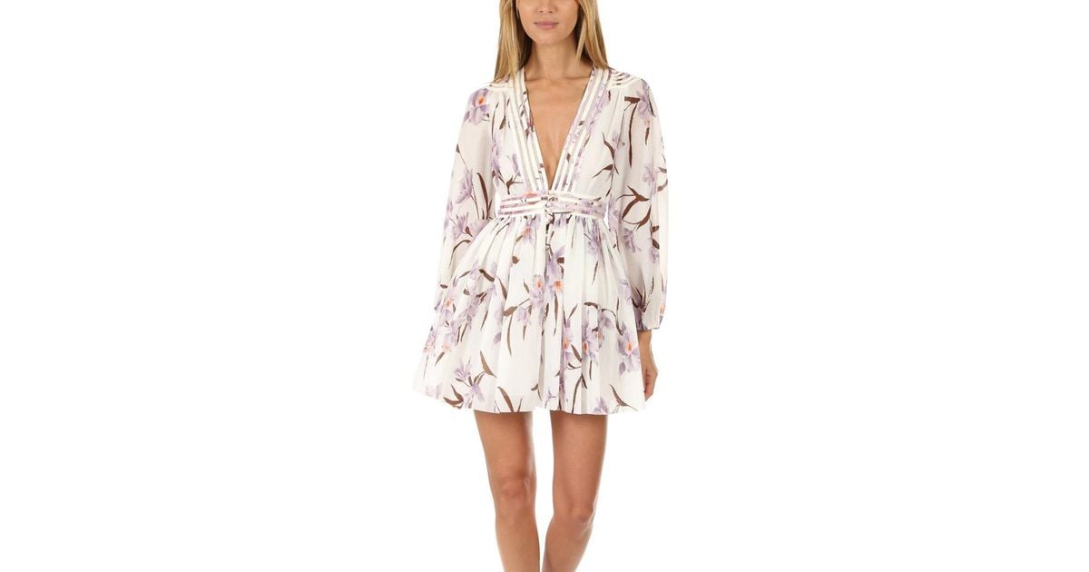 zimmermann corsage plisse mini dress