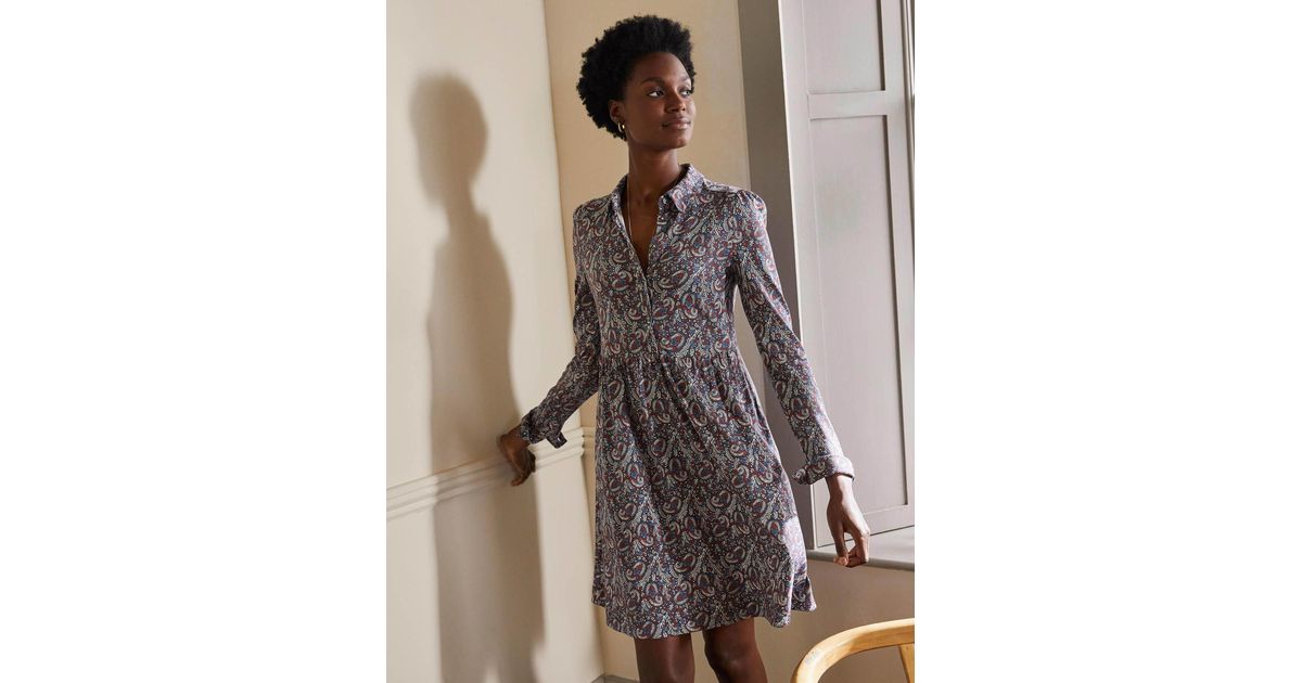 Boden Cotton Alma Jersey Shirt Dress 