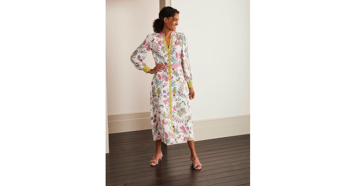 mollie black print shirt dress