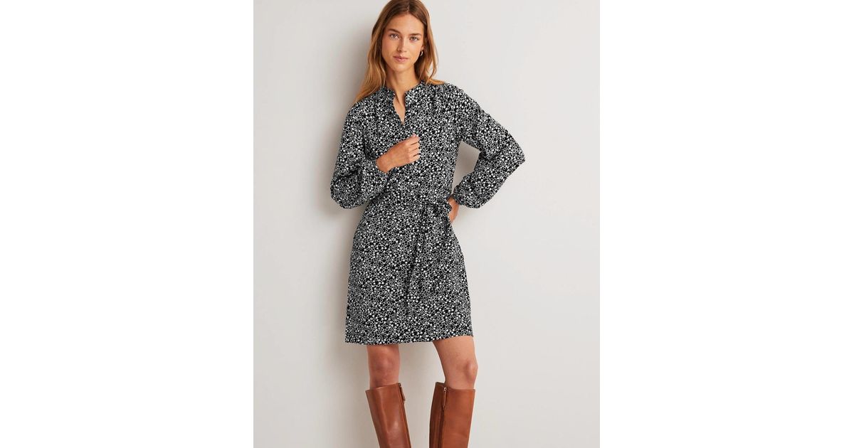 boden black shirt dress