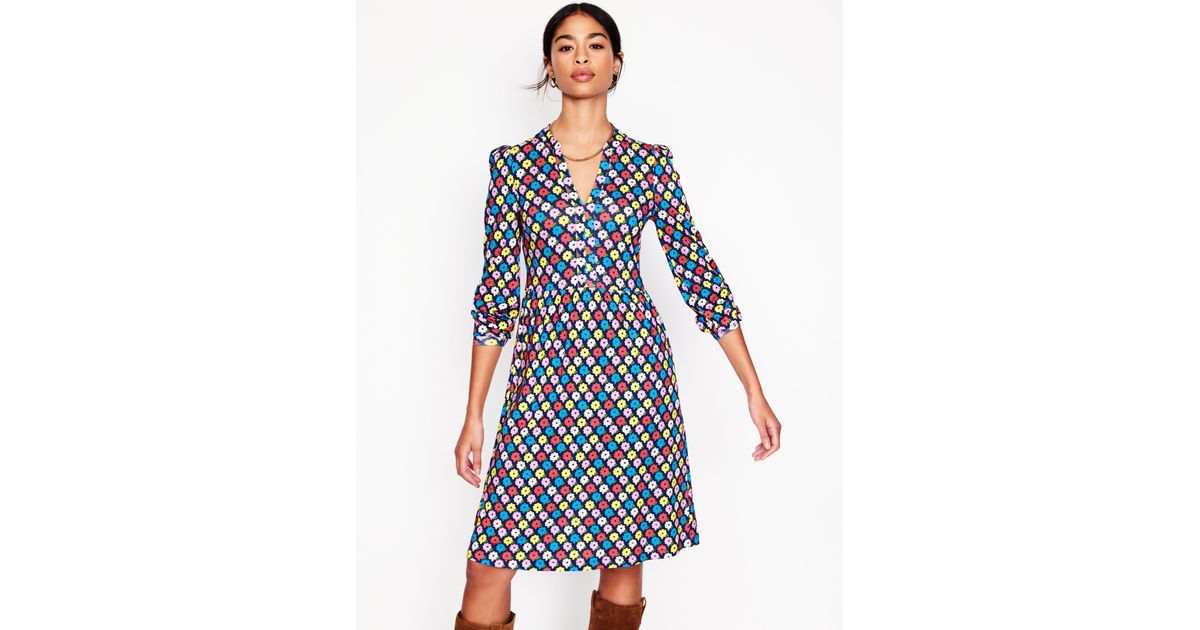 Boden Naomi Relaxed Jersey Dress-Multi, Pop Daisy in Red | Lyst UK