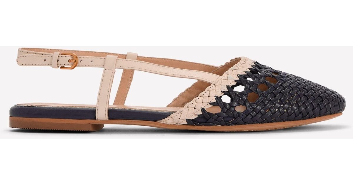 boden-woven-slingback-flats-in-blue-lyst-uk