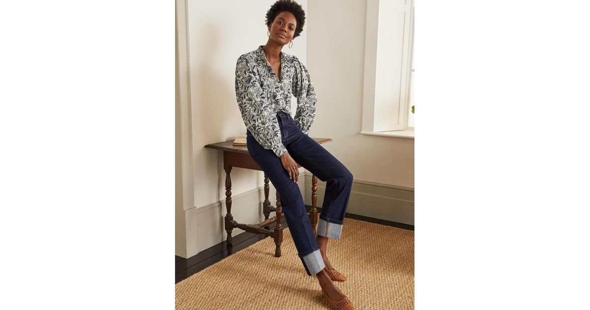 Boden Denim Big Turn Up Jeans in Denim 