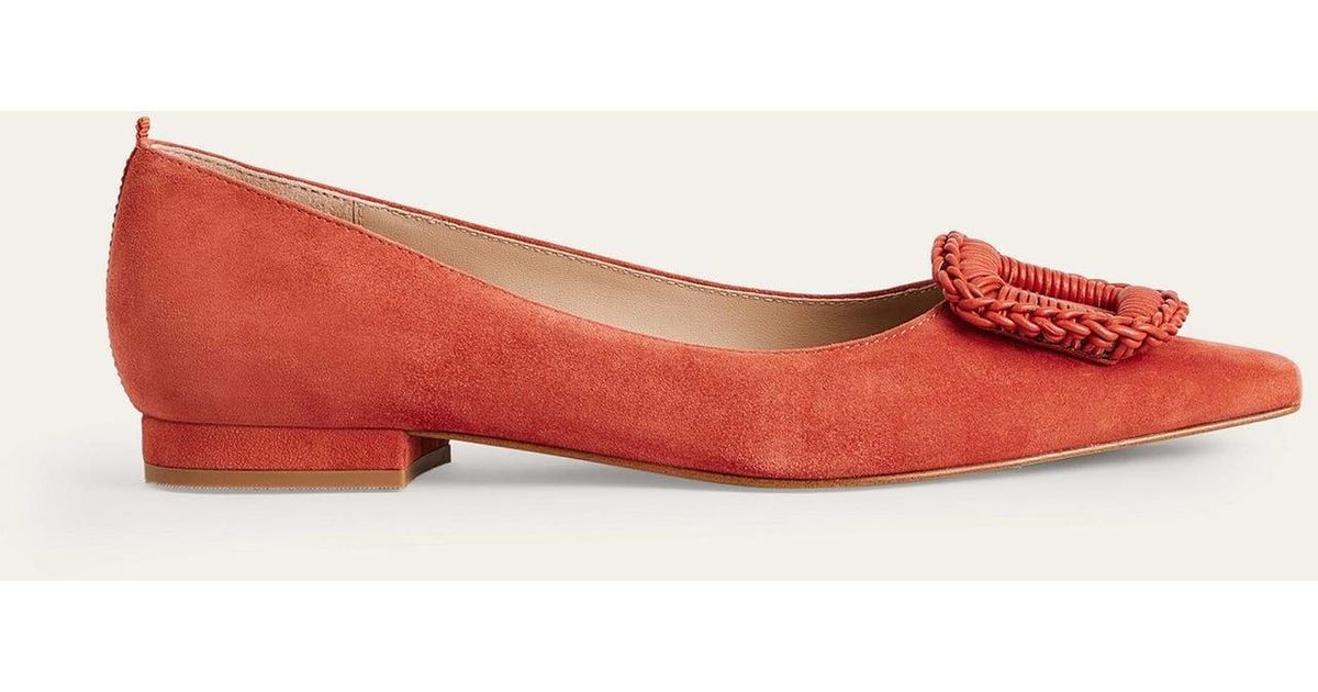 Boden Pointed Ballet Flats in Red Lyst