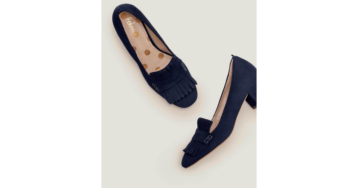 mid heel loafer