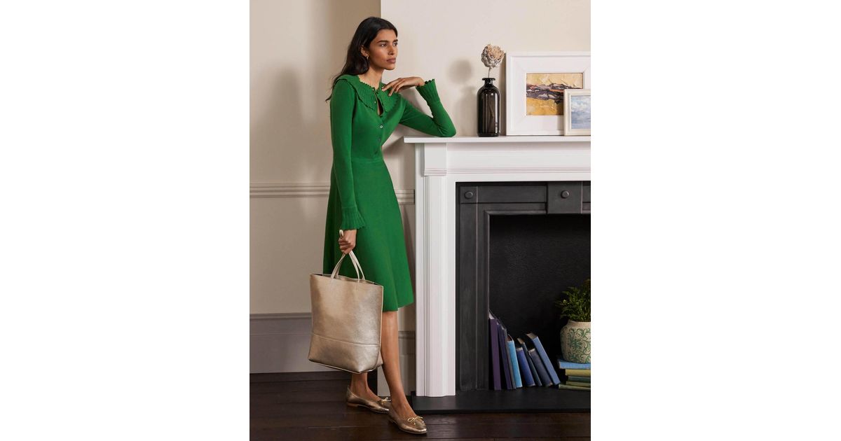 Boden Abercorn Knitted Dress Conifer in Green | Lyst