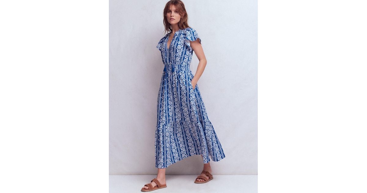 Boden Tala Tiered Jersey Maxi Dress in Blue | Lyst Boden Tala Tiered Jersey Maxi Dress in Blue | Lyst