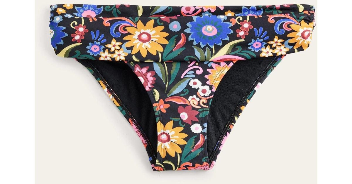 Boden Classic Fold Bikini Bottoms Black in Blue Lyst