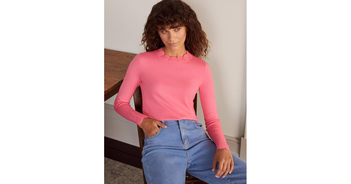 boden hambleden scallop jumper